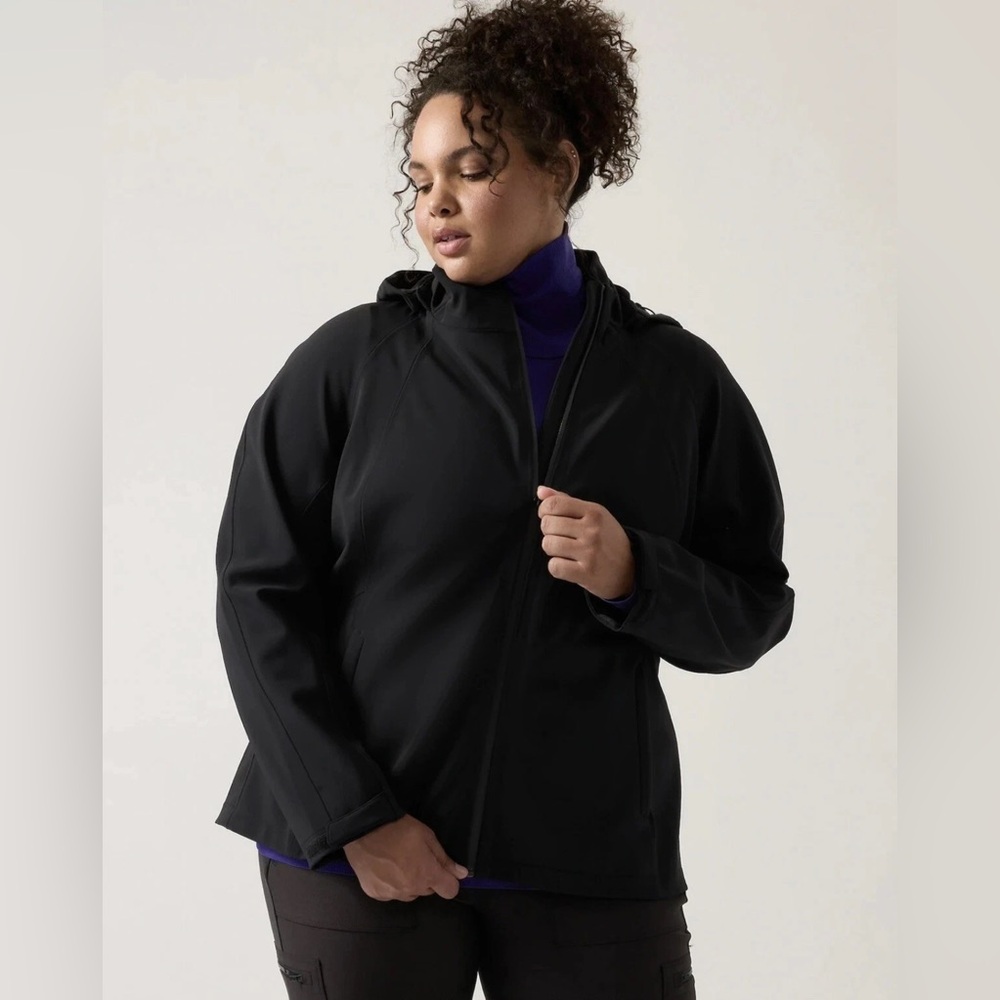 NWT Athleta 3X Glacier Softshell Jacket Black Plus 3X RTV $299